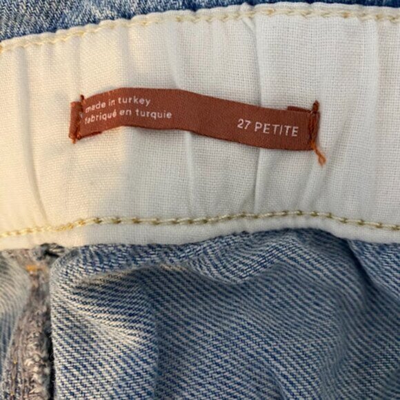 PILCRO Petite Light Wash Women's High-Rise Relaxed Tapered Jeans Size 27 - Picture 10 of 11